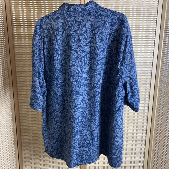 🔷Columbia Mens Blue Floral Button Up Casual Shirt Size Large - Picture 2 of 4